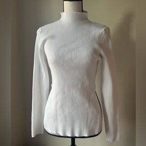 ARITZIA BABATON Ribbed Mock Neck Long Sleeve Sweater